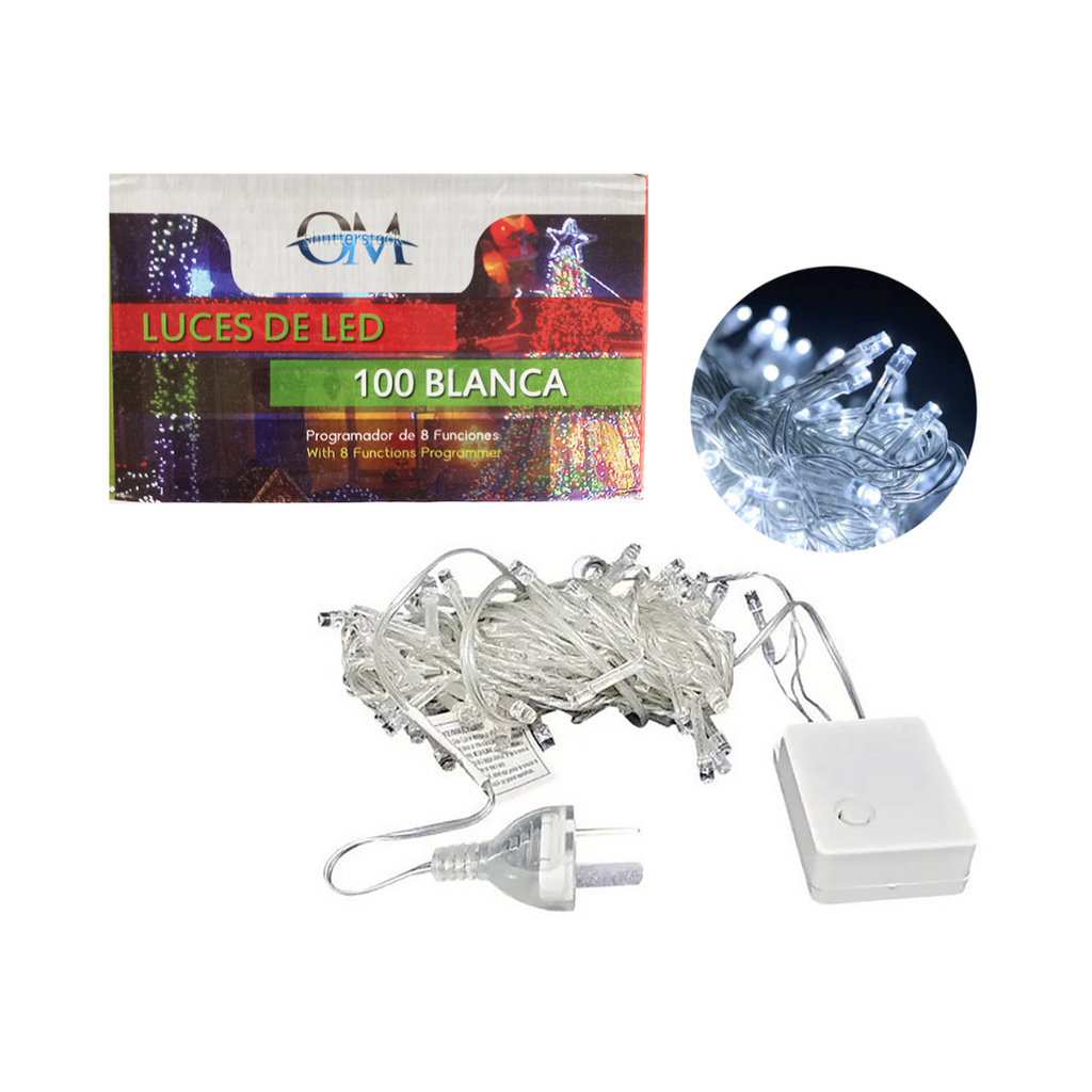 *LUCES x100 LED BLANCA e/Cj ( POL-4 )