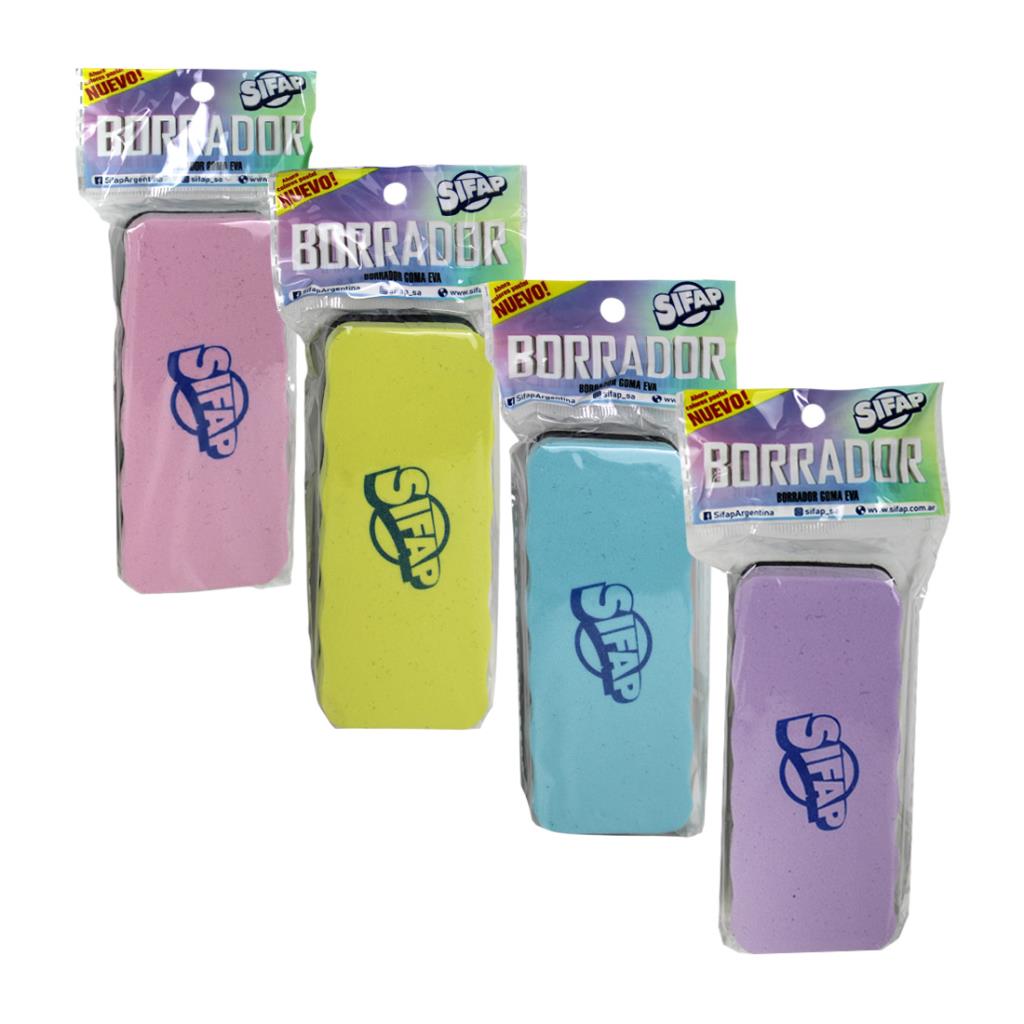 BORRADOR GOMA EVA P/ PIZARRA BLANCA SIFAP E/ BO
