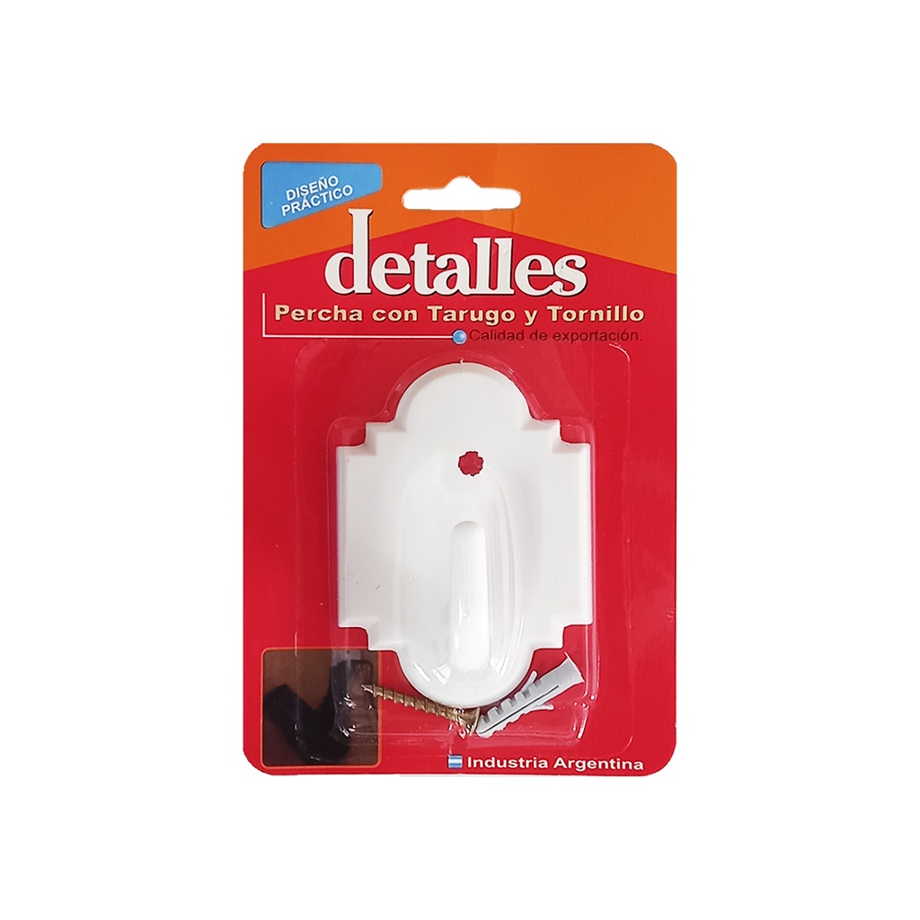 PERCHA C/TORNILLO Y TARUGO E/BL (734)