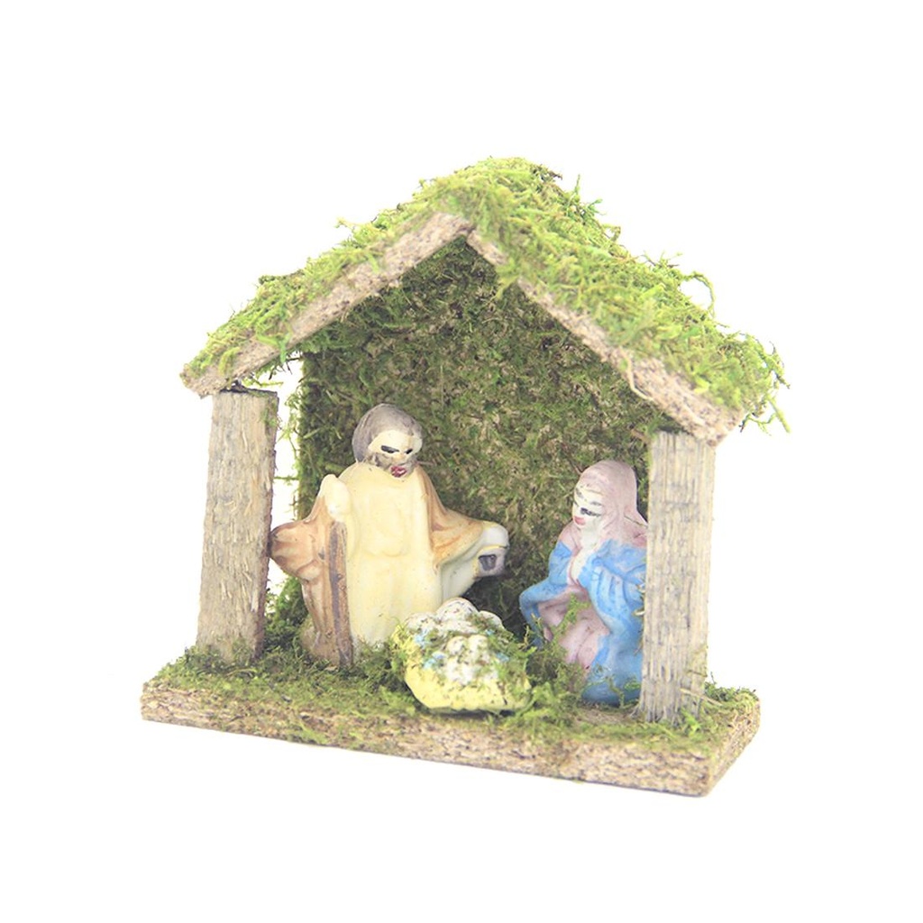 PESEBRE NAVIDEÑO X3 FIGURAS E/ CJ ( DX06 )