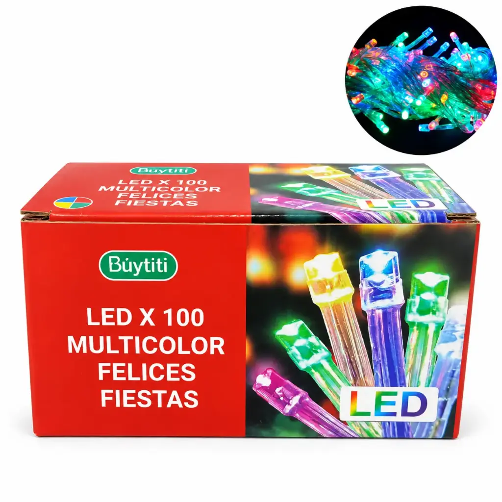 LUCES LED MULTICOLOR X100 E/ CJ ( POL-5 )