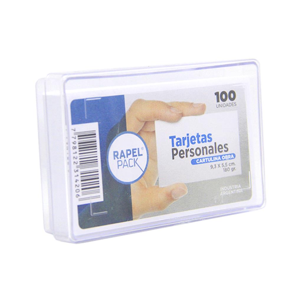 TARJETA PERSONALES CARTULINA OBRA N°3 x100pzs