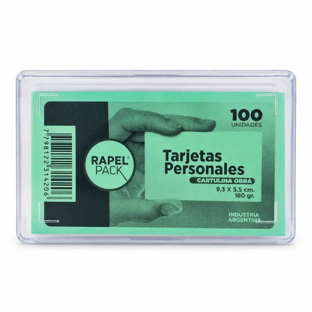 TARJETAS PERSONALES CARTULINA OBRA N°3 X100 E/ CJ