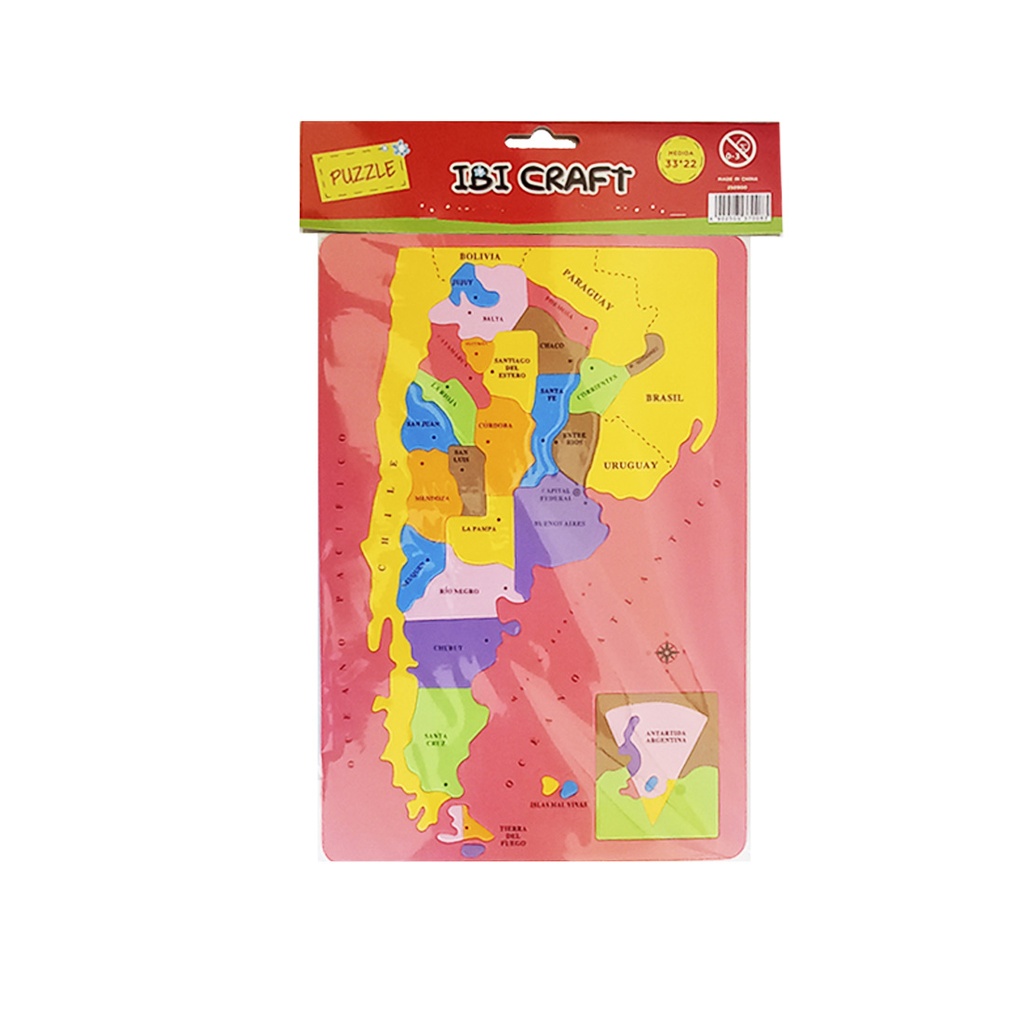 MAPA ARGENTINO ROMPECABEZAS GOMA EVA E/BO ( 250900 / 40 )