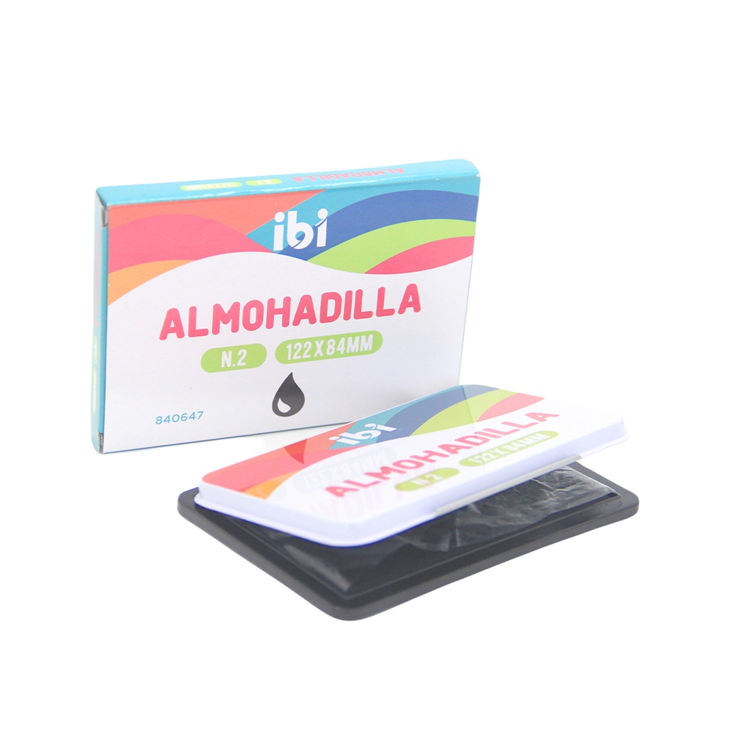 ALMOHADILLA N°2 C/ TINTA NEGRA 122 X 84MM E/ CJ ( 840647 )