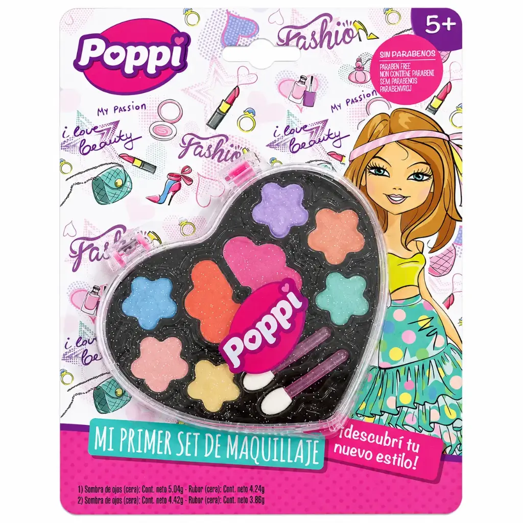 SET DE SOMBRAS Y RUBOR C/ APLICADOR POPPI E/ BL ( 5657 )