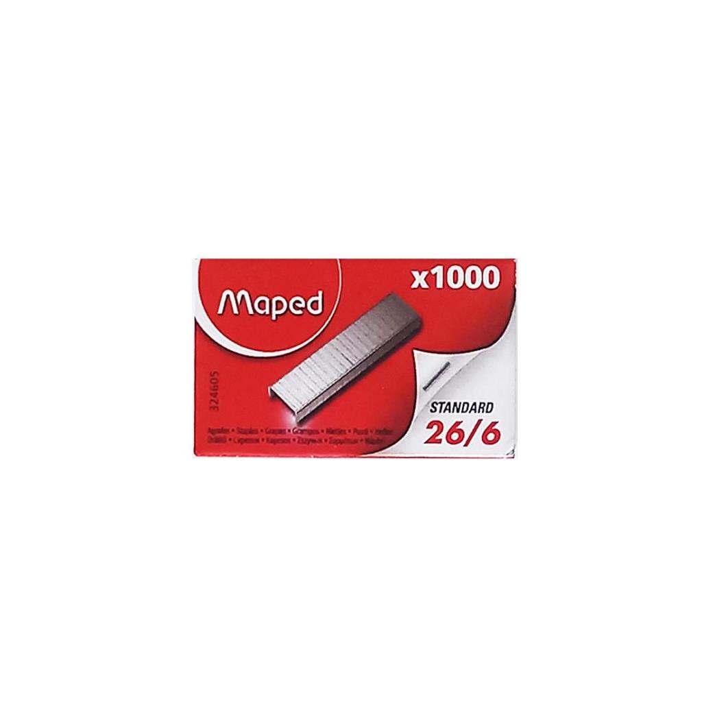 BROCHE P/ ABROCHADORA MAPED 26/6 x 1000pzs e/Cj( 324605 )