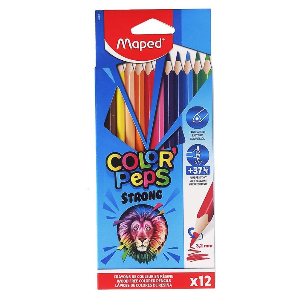 LAPICES MAPED STRONG COLOR LARGO x12 e/Cj ( 862712 )
