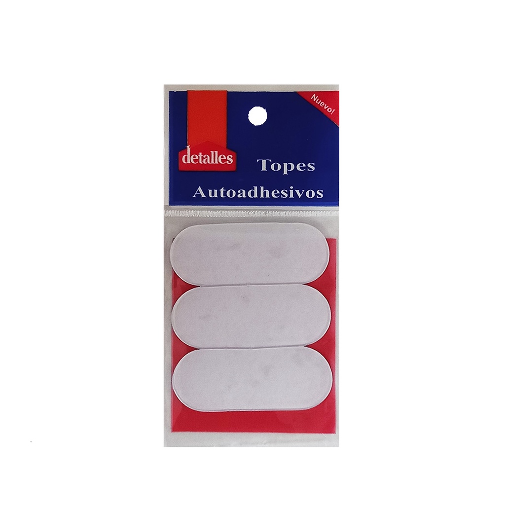 TOPE AUTOADHESIVO TRANSPARENTE RECTANGULAR X3 ( 798 )
