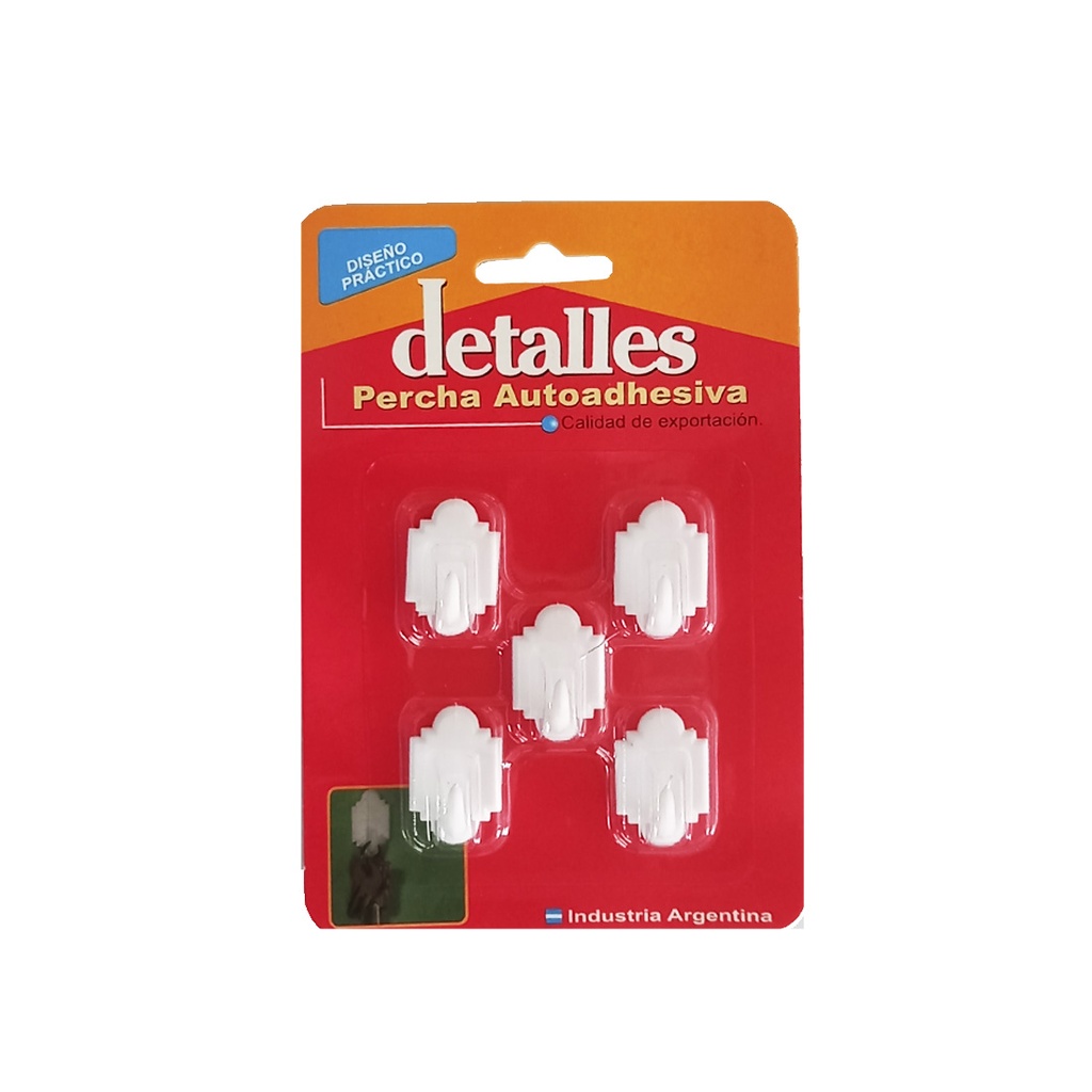 PERCHA AUTOADHESIVA X5 ( 718 )