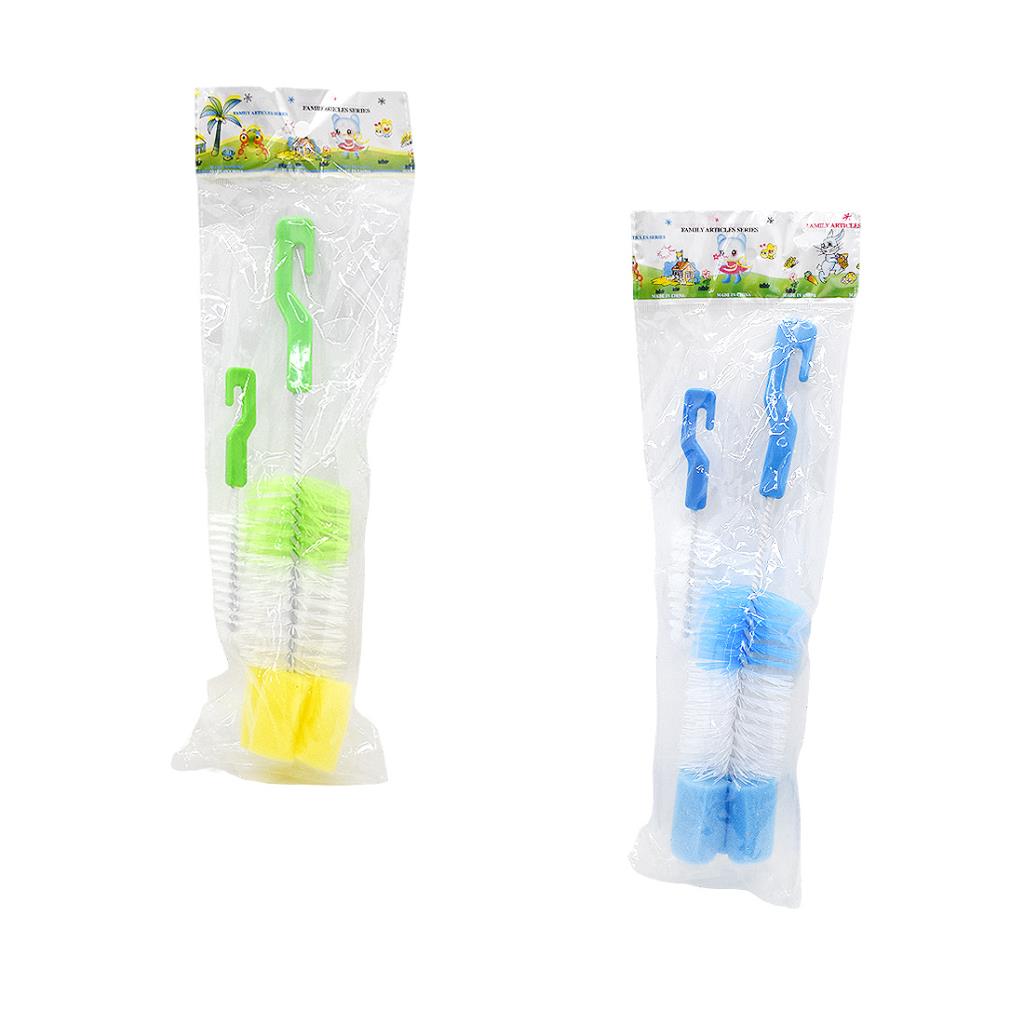 CEPILLO LIMPIA MAMADERA X2 C/ ESPONJA E/BO ( 31932 )