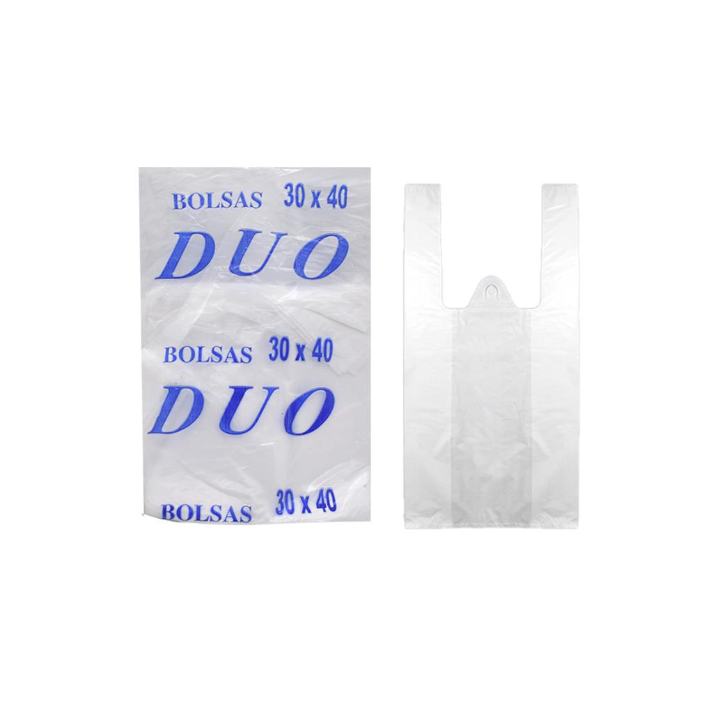 BOLSA CAMISETA DUO 30cm x 40cm x 75u
