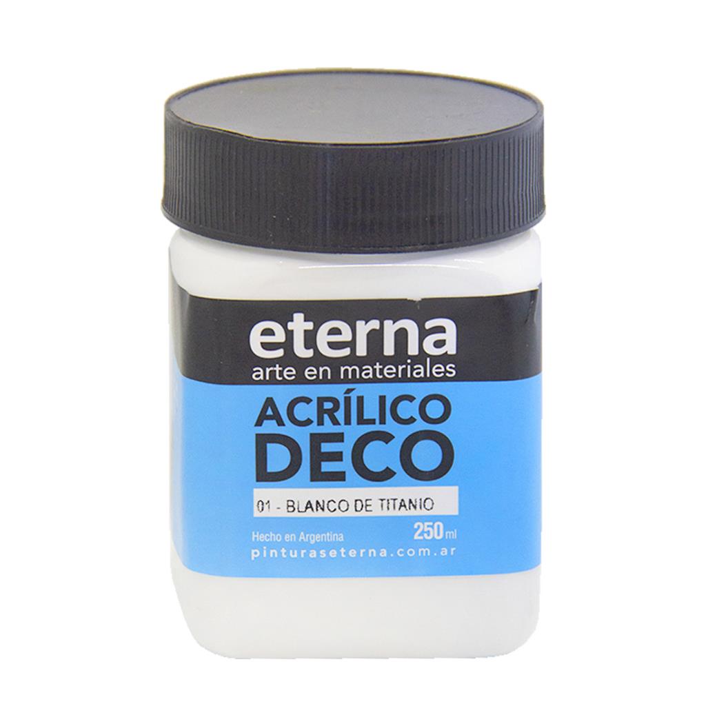 ACRILICO DECORATIVO ETERNA PREMIUM 250ML BLANCO DE TITANIO ( 01 )