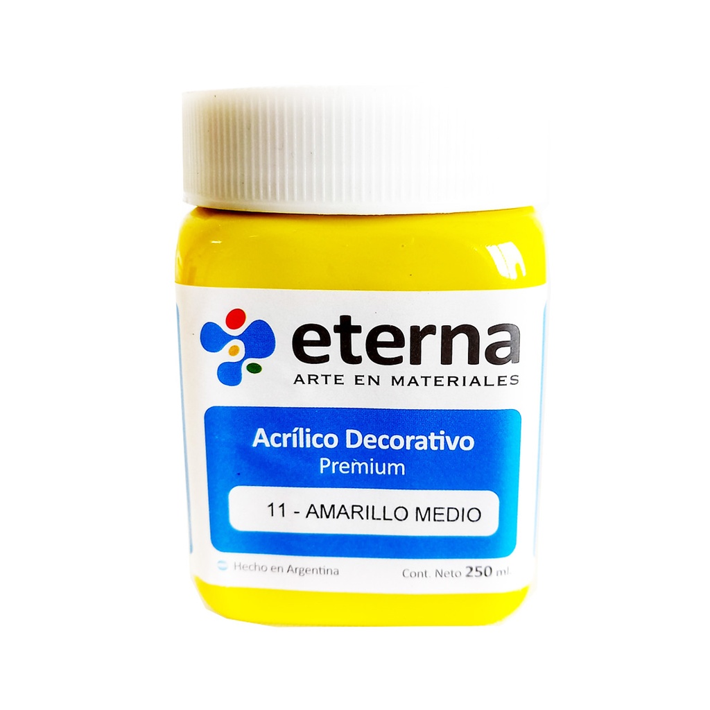 ACRILICO DECORATIVO PREMIUM 250ML AMARILLO MEDIO ( 11 )