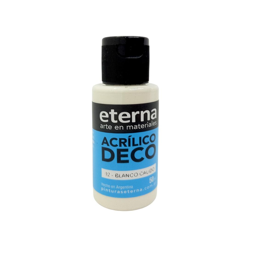 ACRILICO DECORATIVO PREMIUM ETERNA 50ml BLANCO CALIDO ( 02 )
