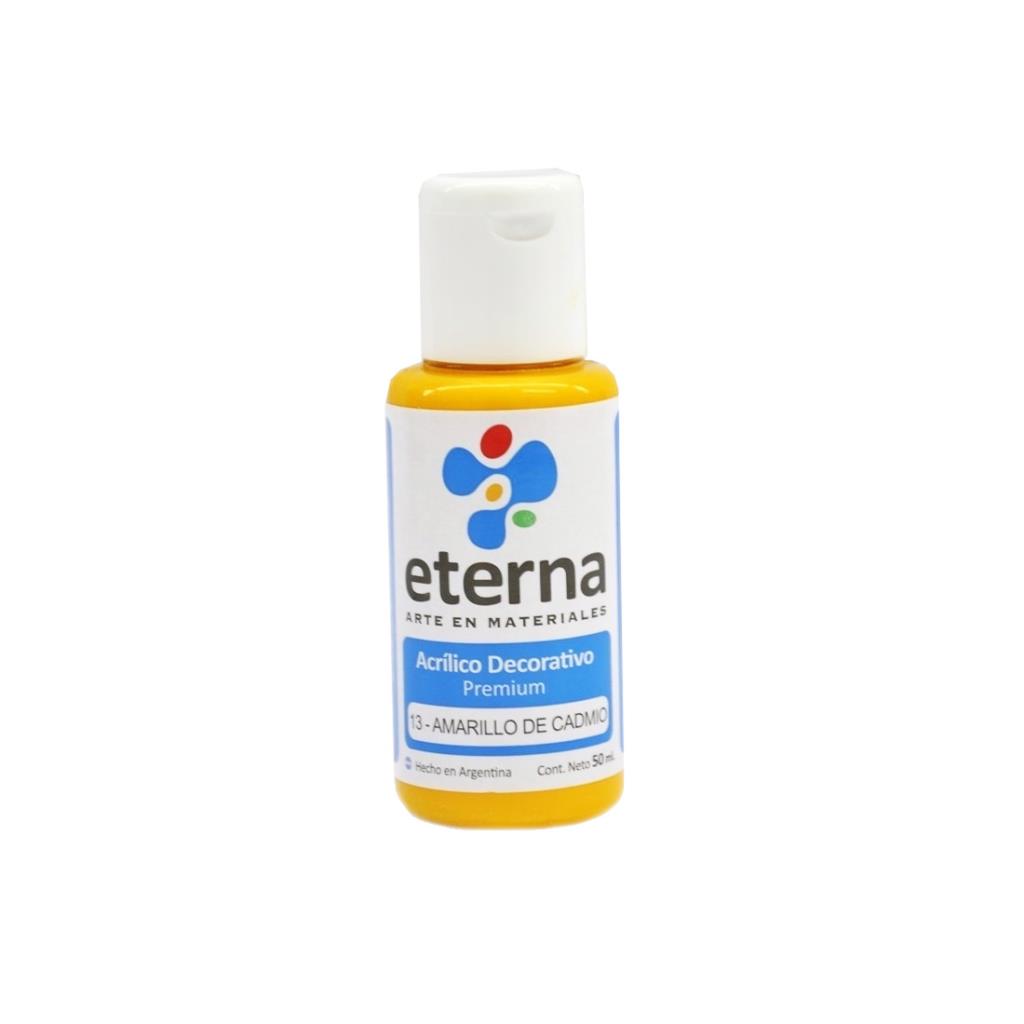ACRILICO DECORATIVO PREMIUM AMARILLO DE CADMIO 50ml ( 13 )
