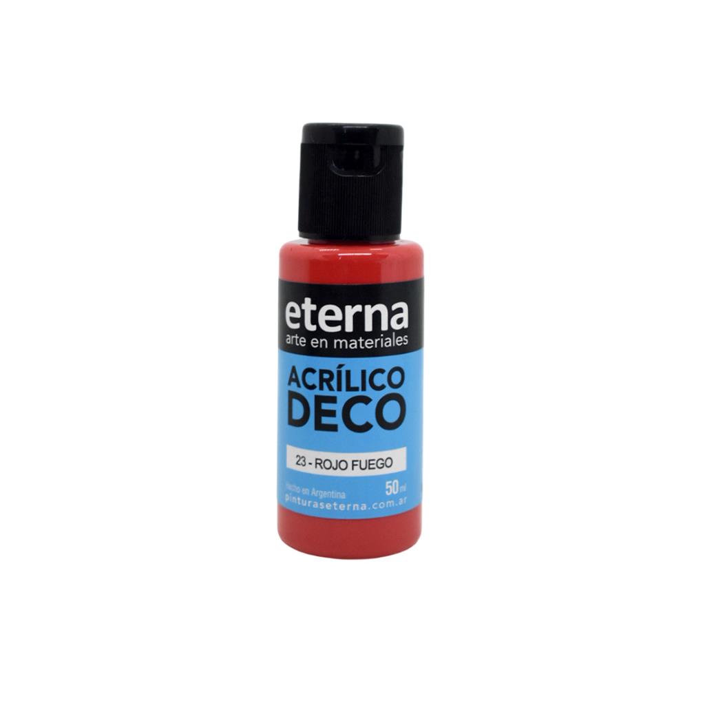 ACRILICO DECORATIVO PREMIUM ETERNA ROJO FUEGO 50ml ( 23 )
