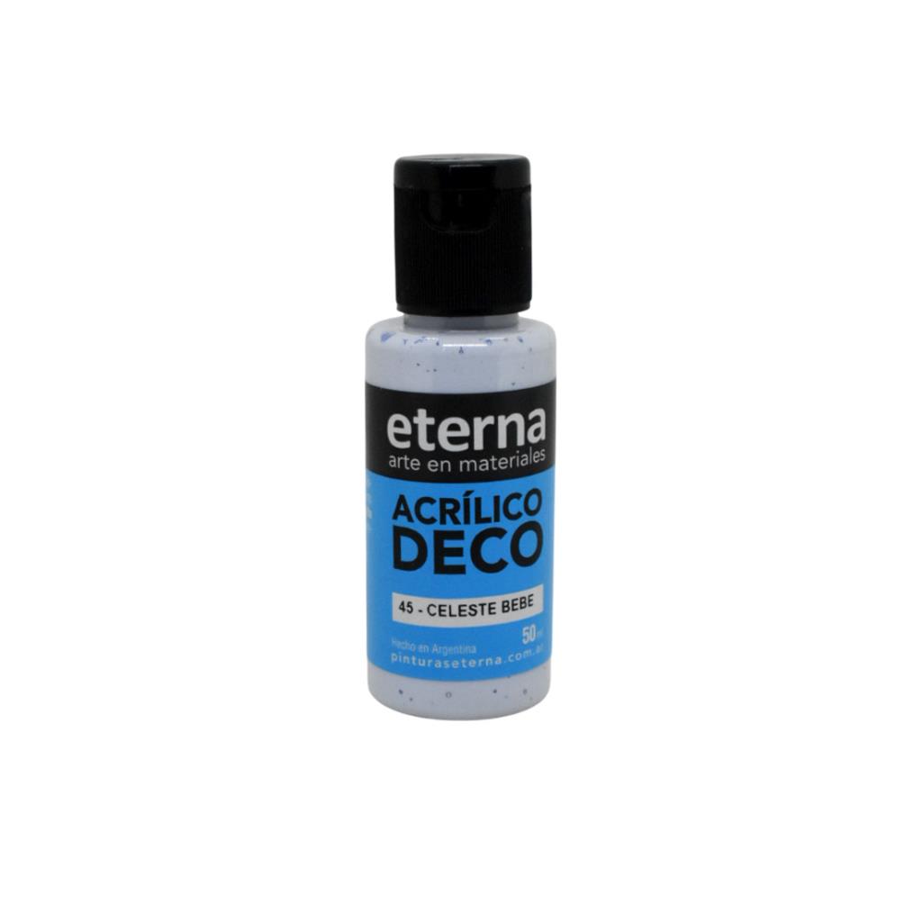 ACRILICO DECORATIVO PREMIUM ETERNA 50ML CELESTE BEBE ( 45 )