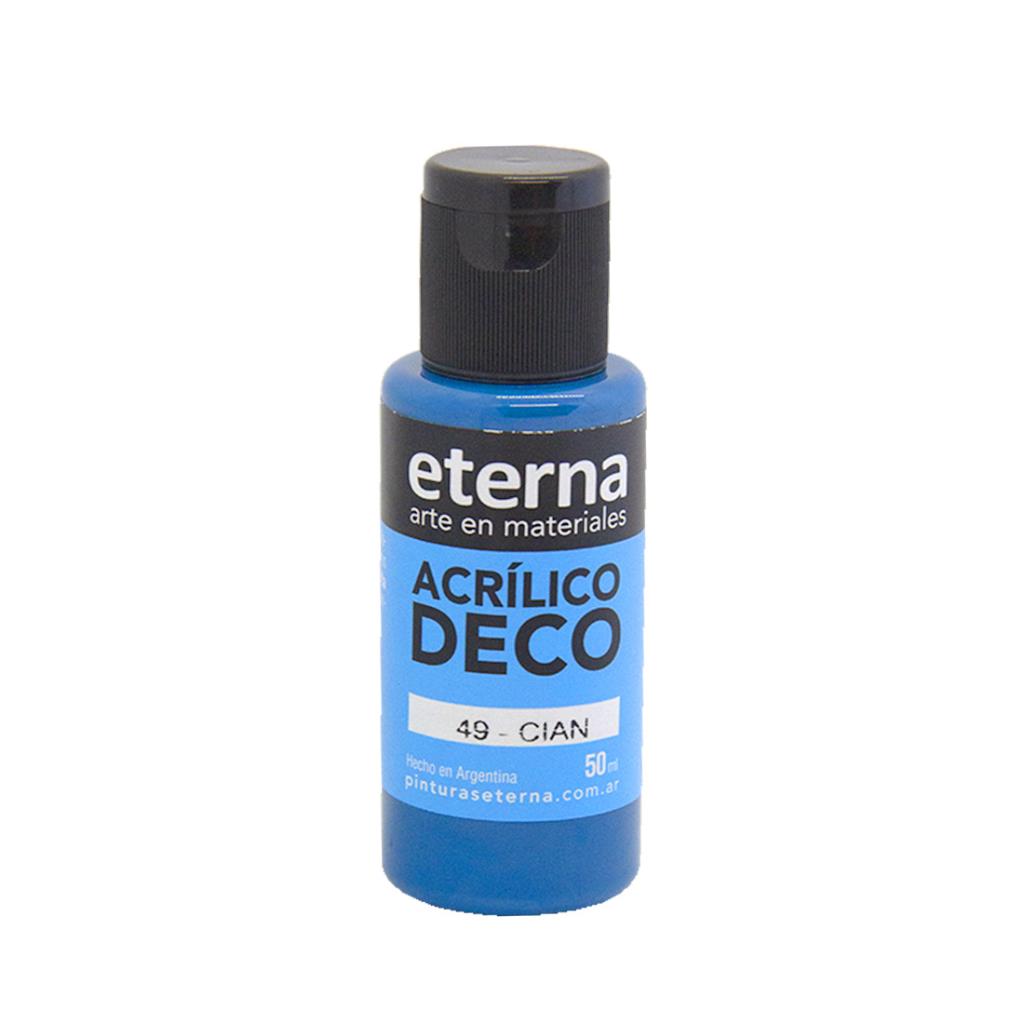 ACRILICO DECORATIVO PREMIUM ETERNA 50ML CIAN ( 49 )