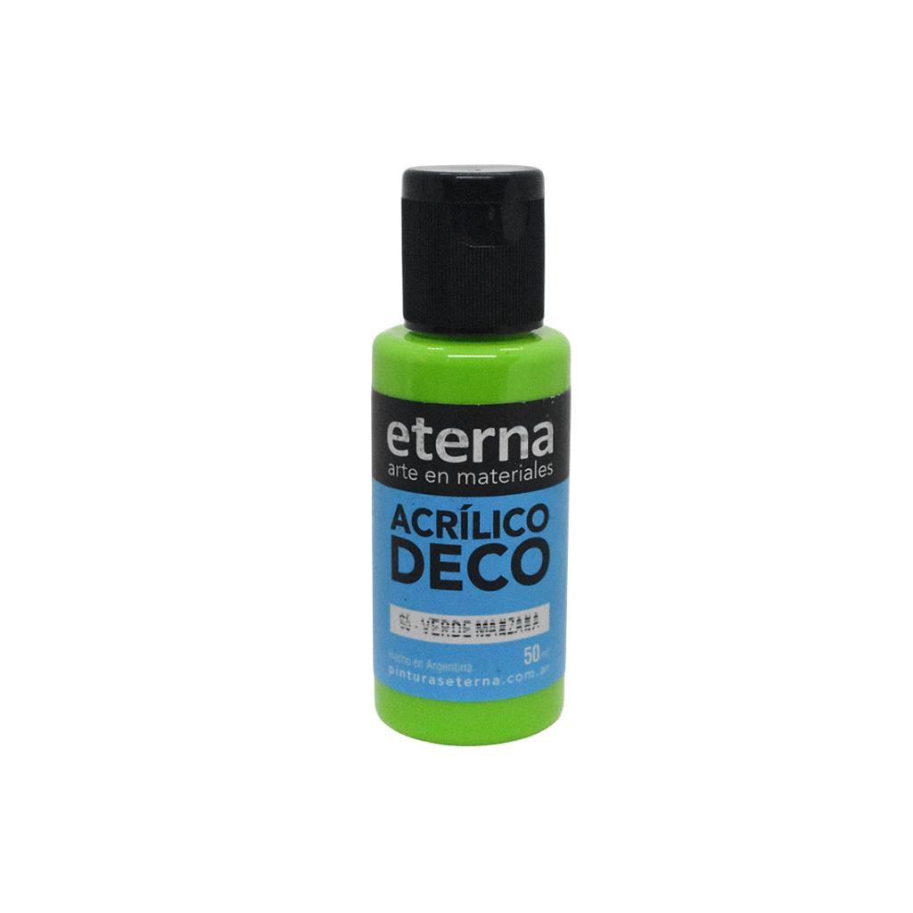 ACRILICO DECORATIVO PREMIUM ETERNA 50ml VERDE MANZANA ( 65 )