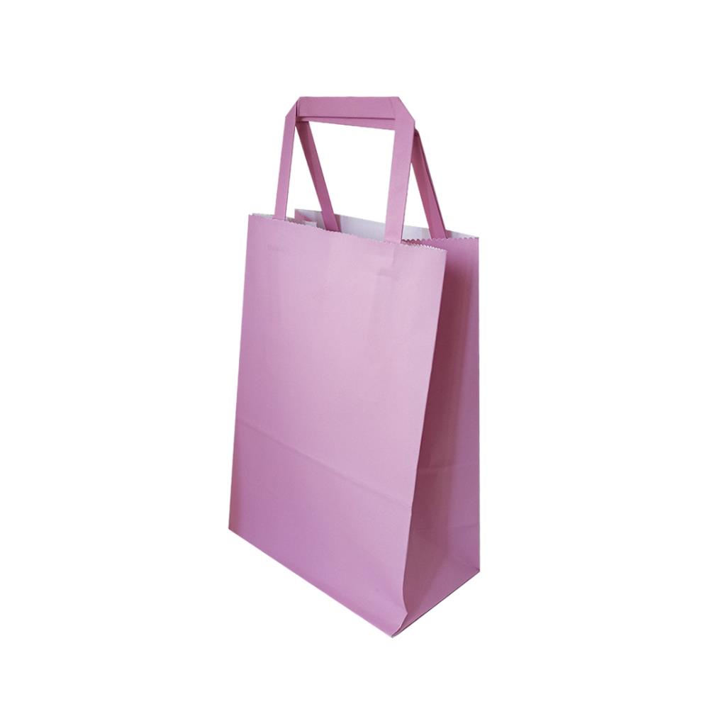 BOLSA P/ REGALO LISA 14 X 8 X 20CM ROSA PASTEL ( 44400920 )