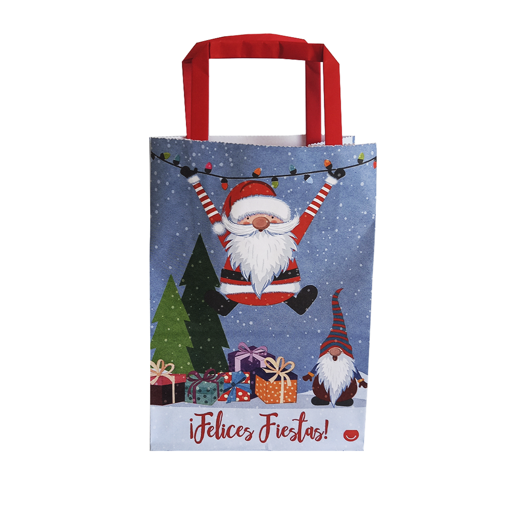 BOLSA P/ REGALO NAVIDAD FUNNY NOEL 14 x 8 x 20cm