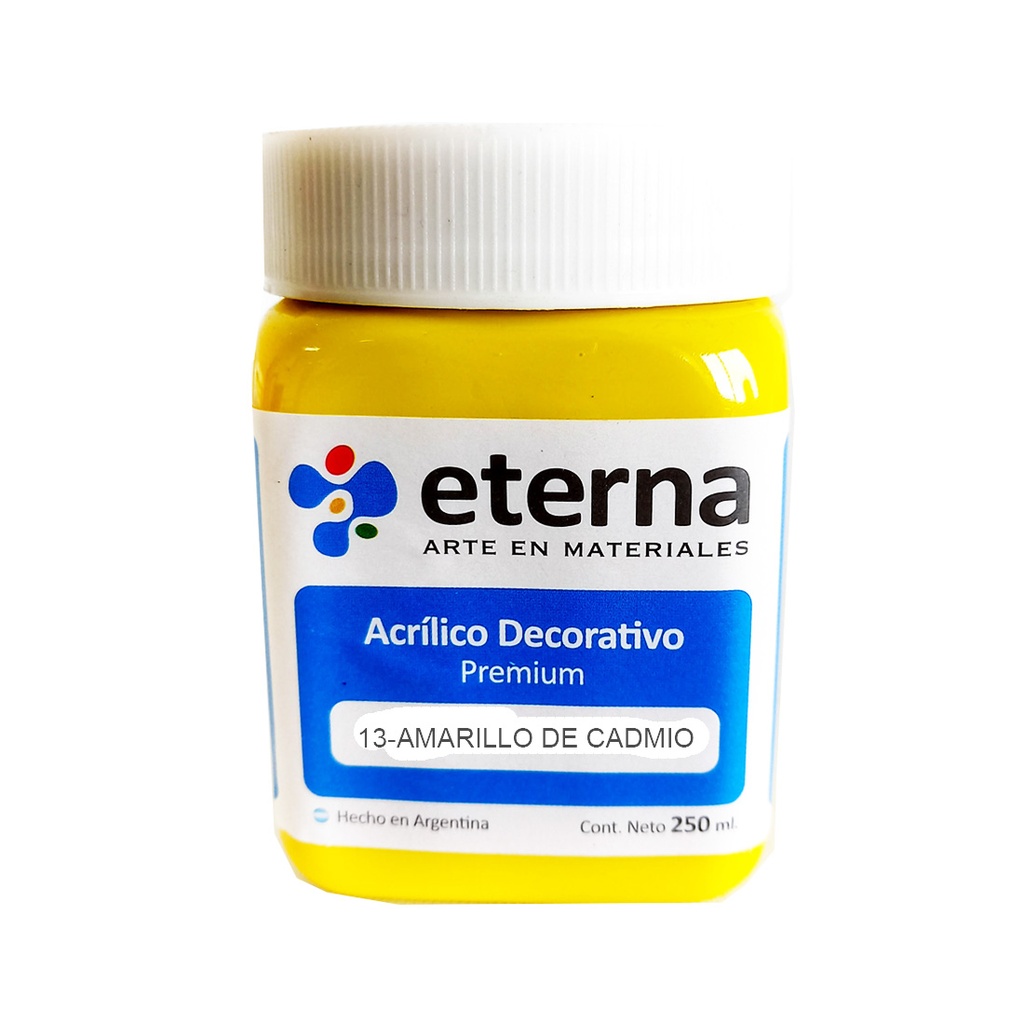 ACRILICO DECORATIVO PREMIUM 250ML AMARILLO DE CADMIO ( 13 )