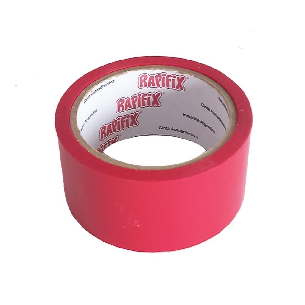 CINTA ADHESIVA FILM COLOR ROJO 48MM X 50MTS