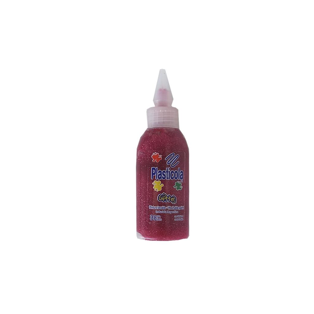 ADHESIVO VINILICO PLASTICOLA MAGENTA GLITTER 31GR