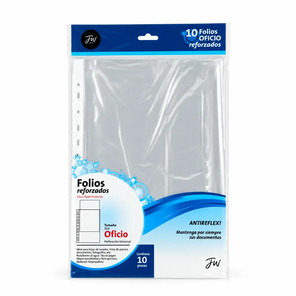 FOLIOS FW OFICIO REFORZADOS x10 e/Bo ( 2282 )