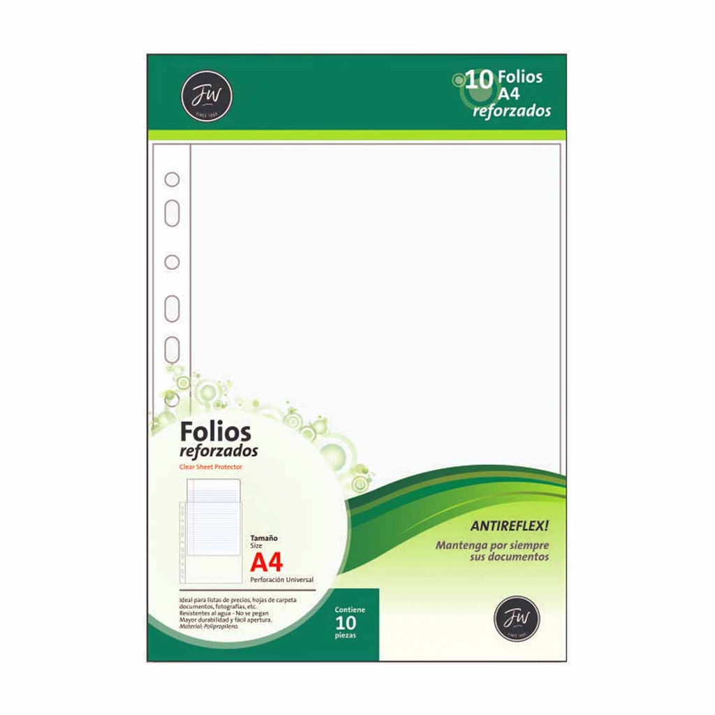 &FOLIOS FW A4 REFORZADOS x10 e/Bo ( 2252 )
