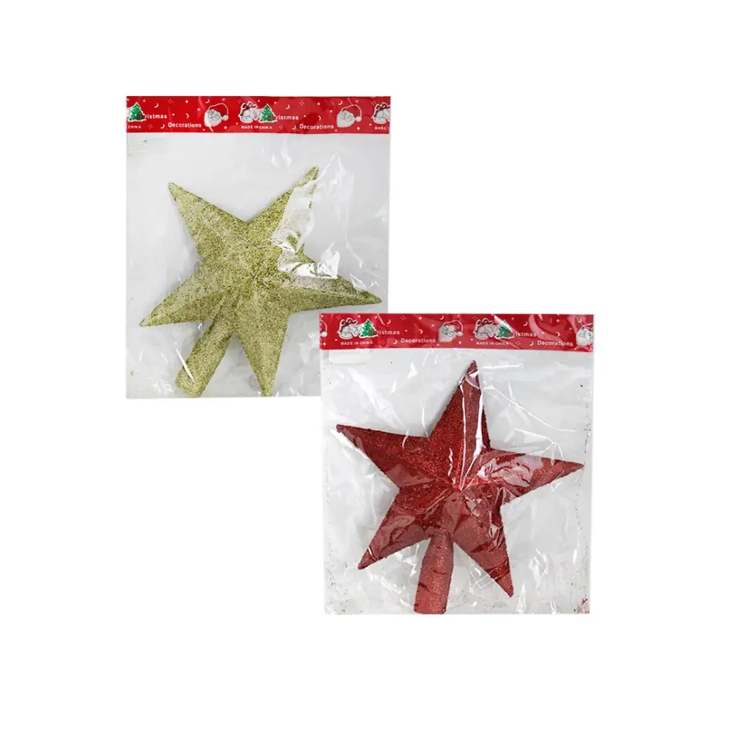 PUNTERO NAVIDEÑO ESTRELLA C/ PURPURINA e/Bo ( NS203289 )