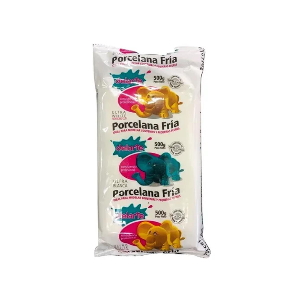 PORCELANA FRIA DELARTE ULTRA BLANCA X 500GRS E/ BO