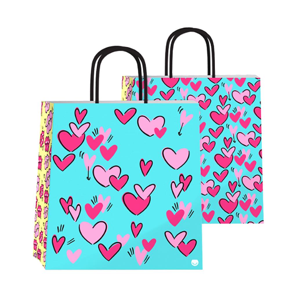 BOLSA P/ REGALO DECO 22 X 10 X 24CM LOVE COLORS ( 44400891 )