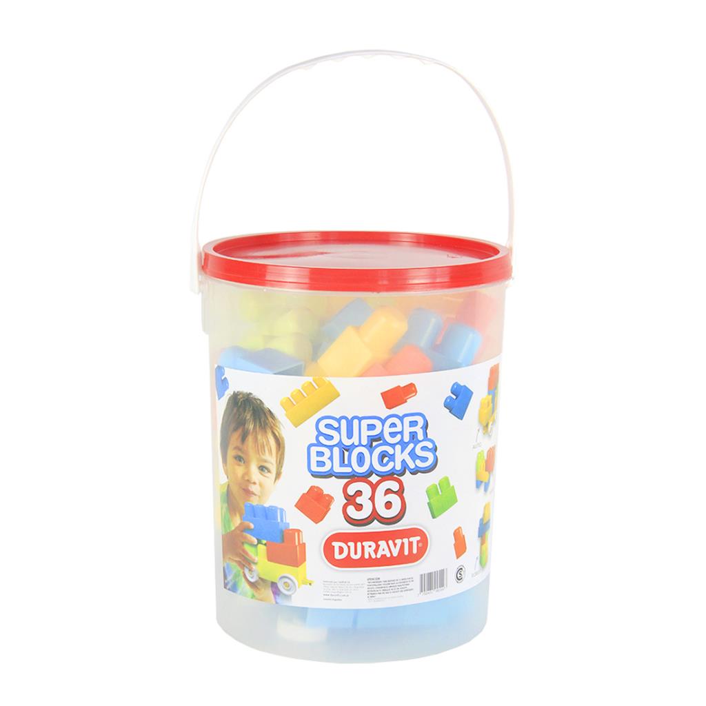 DUR *BLOQUES DIDACTICOS x 36pzs e/ BALDE ( 554 )