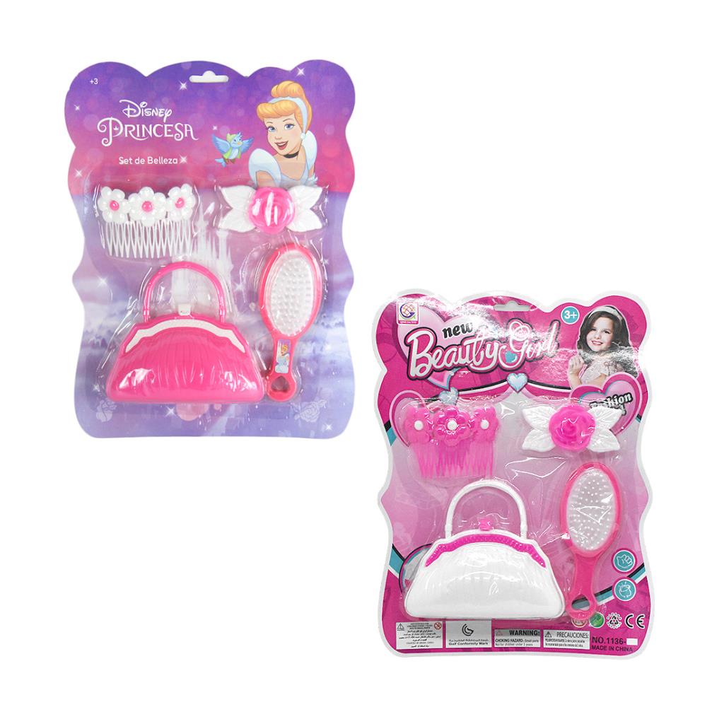 SET DE BELLEZA PRINCESA X4 ACCESORIOS E/ BL ( 60653 / 61747 )