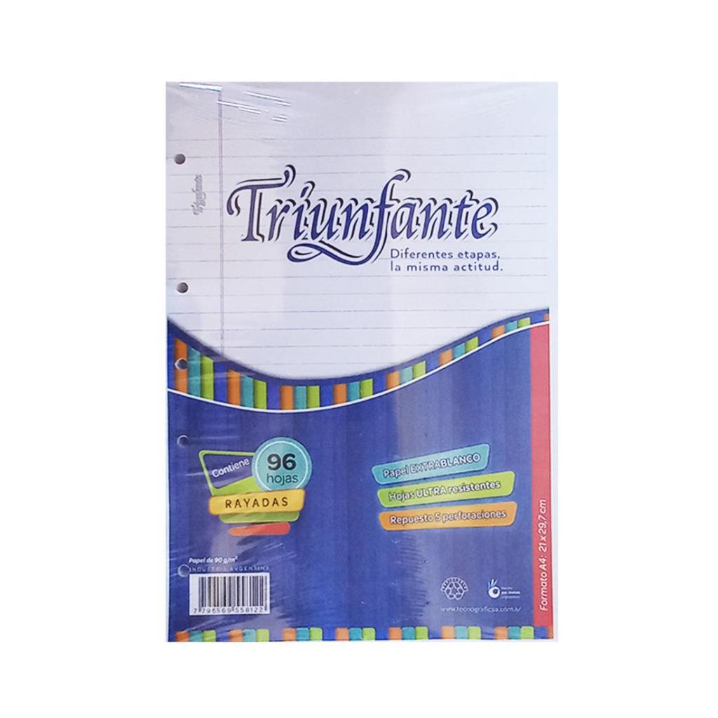 REPUESTO TRIUNFANTE A4 X96 HJS RAYADO