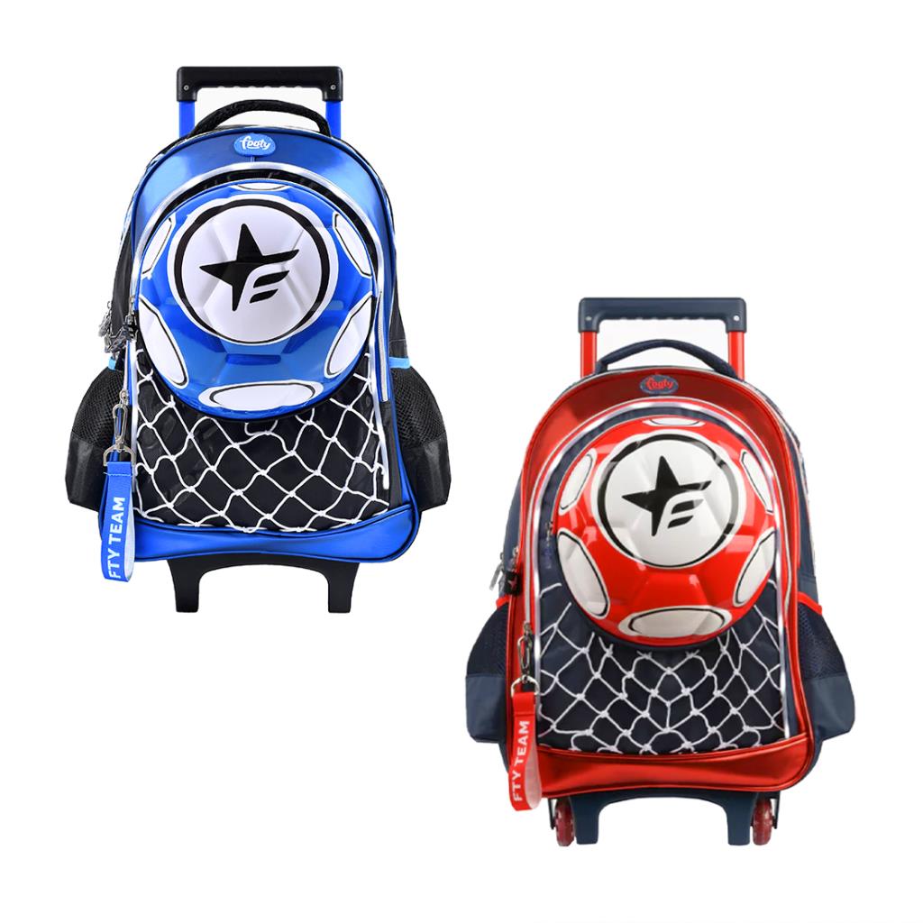 &*MOCHILA CARRITO FUTBOLTSPELOTA FOOTY C/ LUZ 45CM ( F1751 )