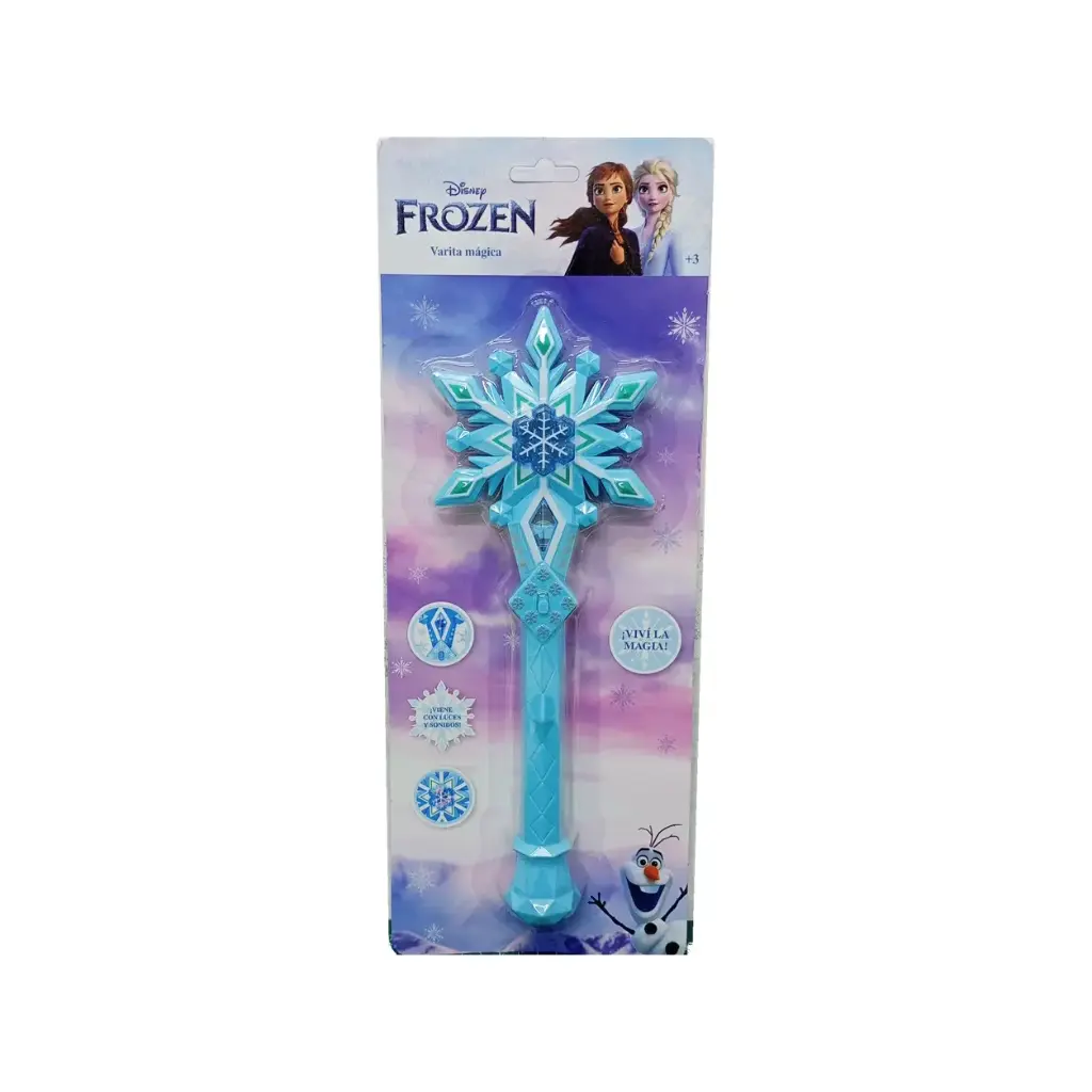 VARITA MAGICA FROZEN C/ LUZ Y SONIDO 30CM E/ BL ( 54757 )
