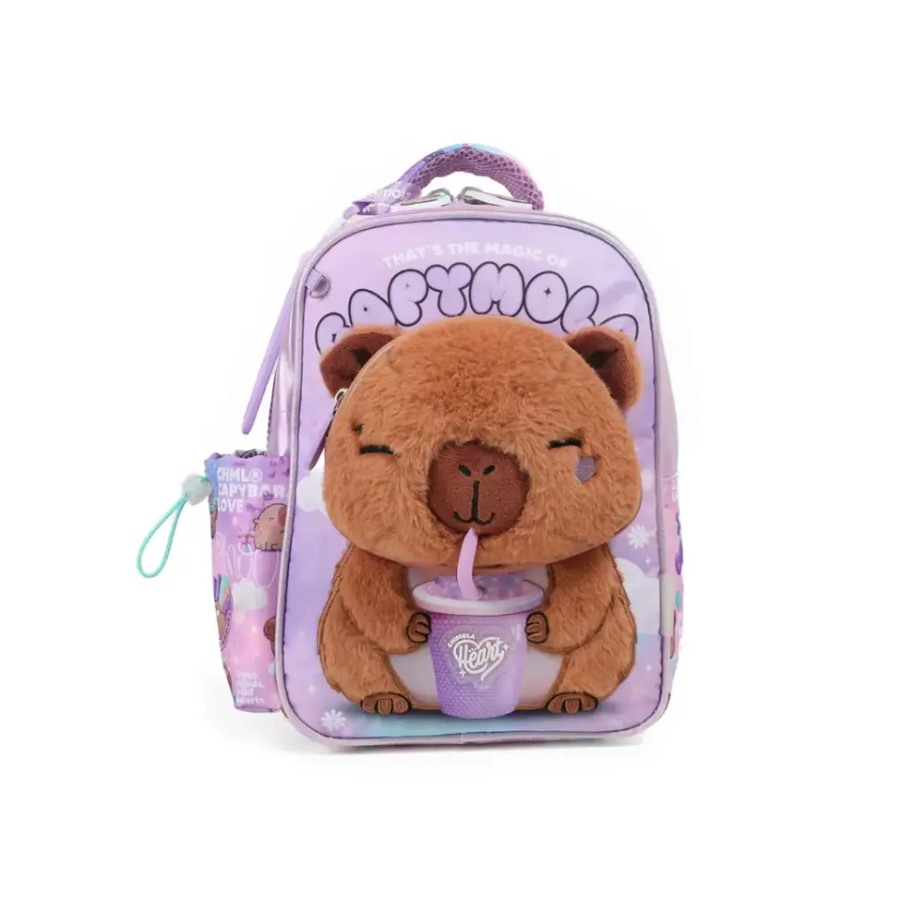 MOCHILA CAPIBARA 3 CIERRES 30cm ( BT295 )