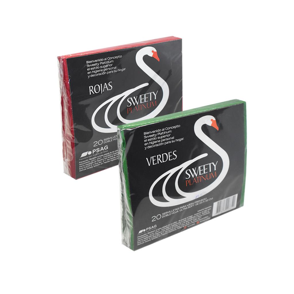 SERVILLETA SWEETY LISA COLOR ROJA/ VERDE x20 e/Bo
