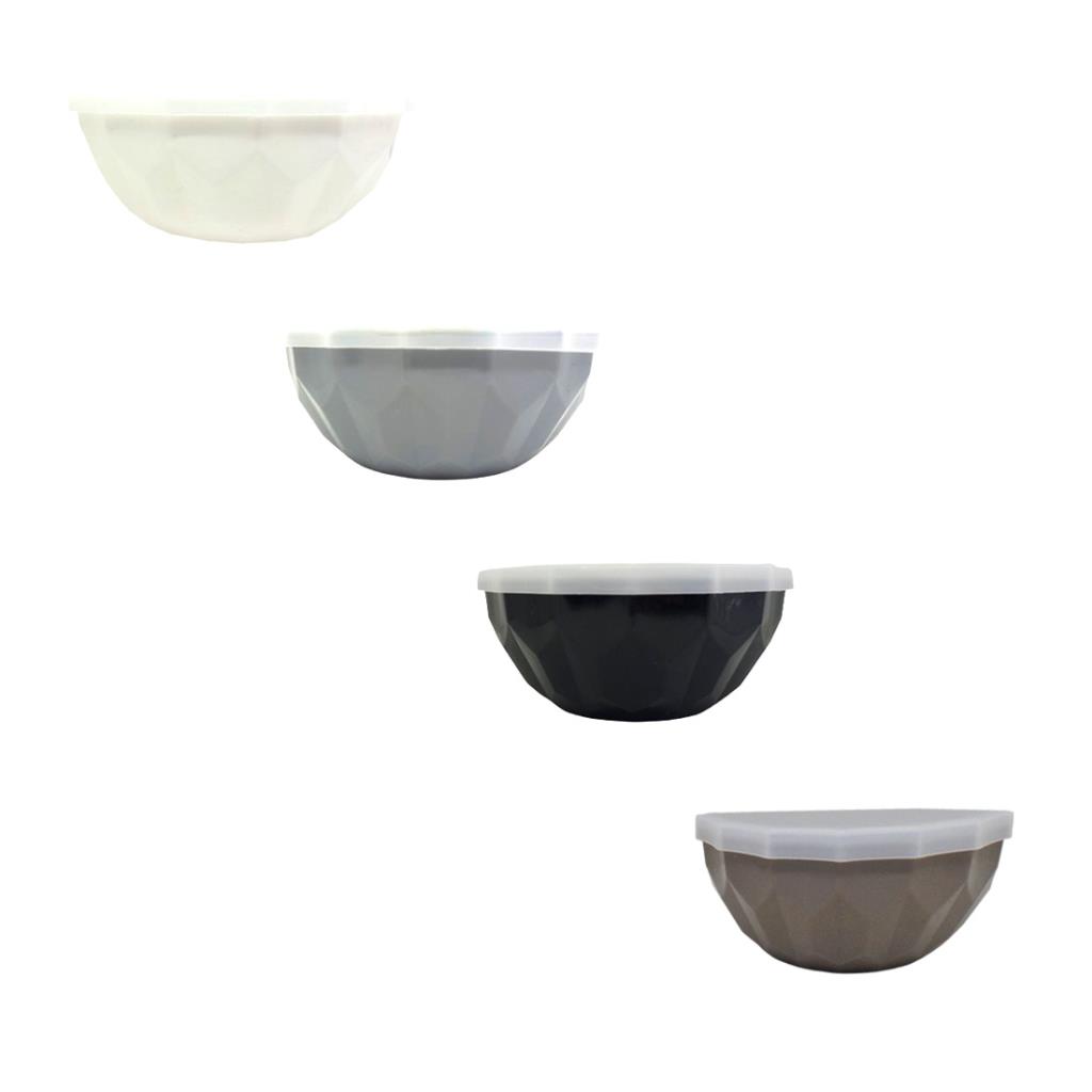 BOWL PLASTICO MEDIANO C/ TAPA 15CM ( 6330 )