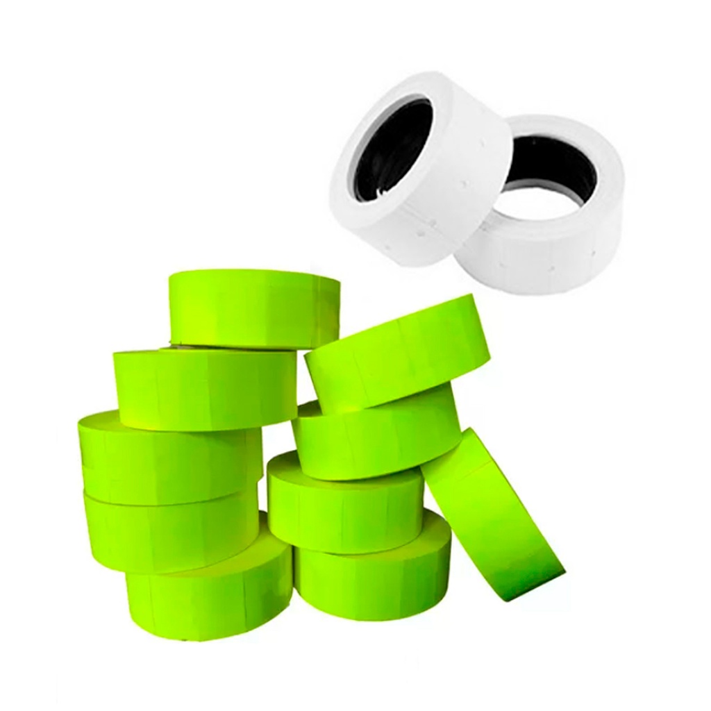 ROLLO P/ ETIQUETADORA DOBLE FLUO - BLANCO X10 23MM X 16MM