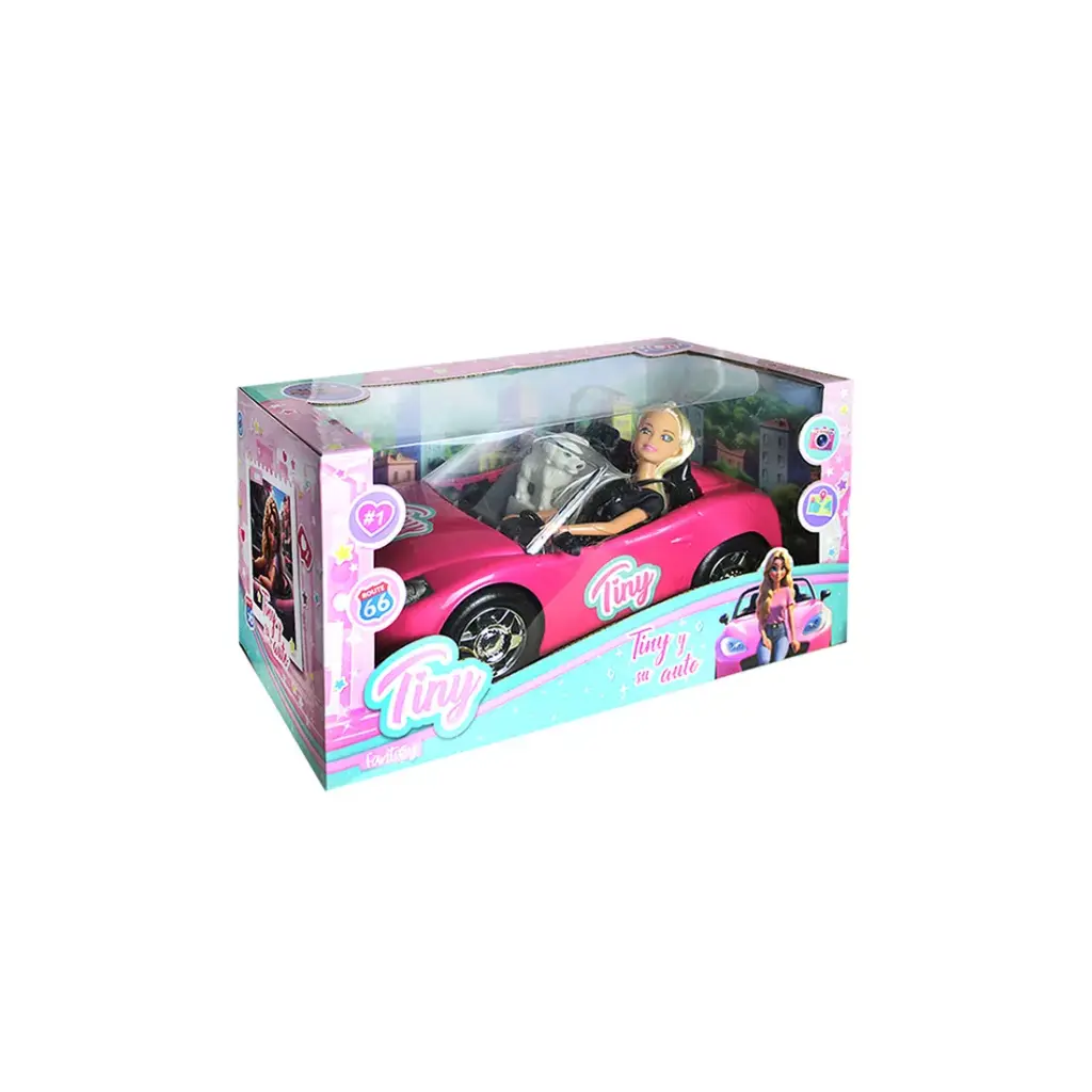 MUÑECA TINY FANTASIA C/ AUTO Y MASCOTA e/Cj