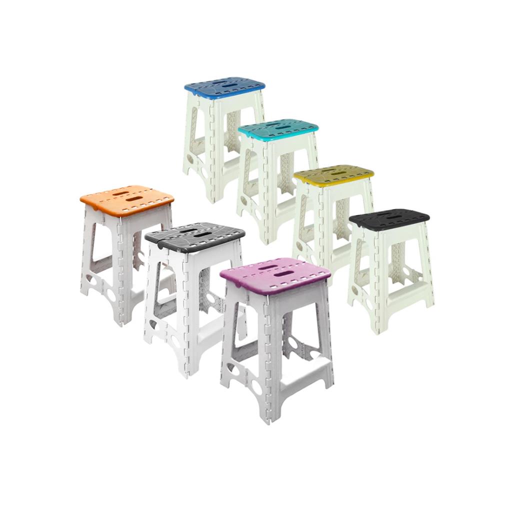 BANCO PLEGABLE PLASTICO GRANDE 46 X 23 X 30CM