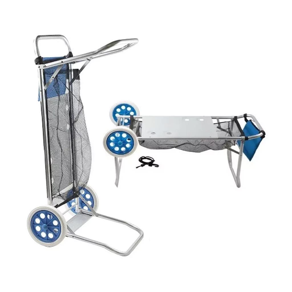 &CARRITO PLAYERO ALUMINIO MULTIFUNCION 100cm x 37cm x 40cm ( YY-7108 )