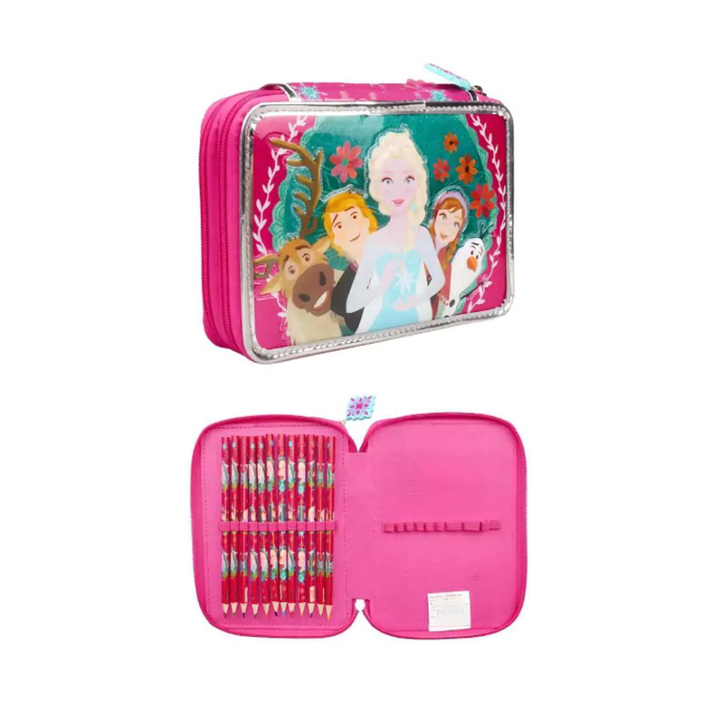 SET ESCOLAR CARTUCHERA C/ UTILES FROZEN E/BO ( FA365 )