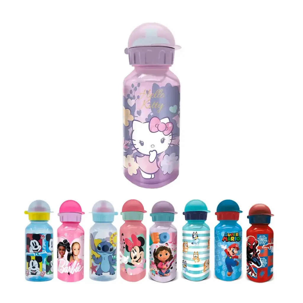 BOTELLA PERSONAJES C/ PICO 370ML ( 1338 / 1333/ 1334 / 1418 )