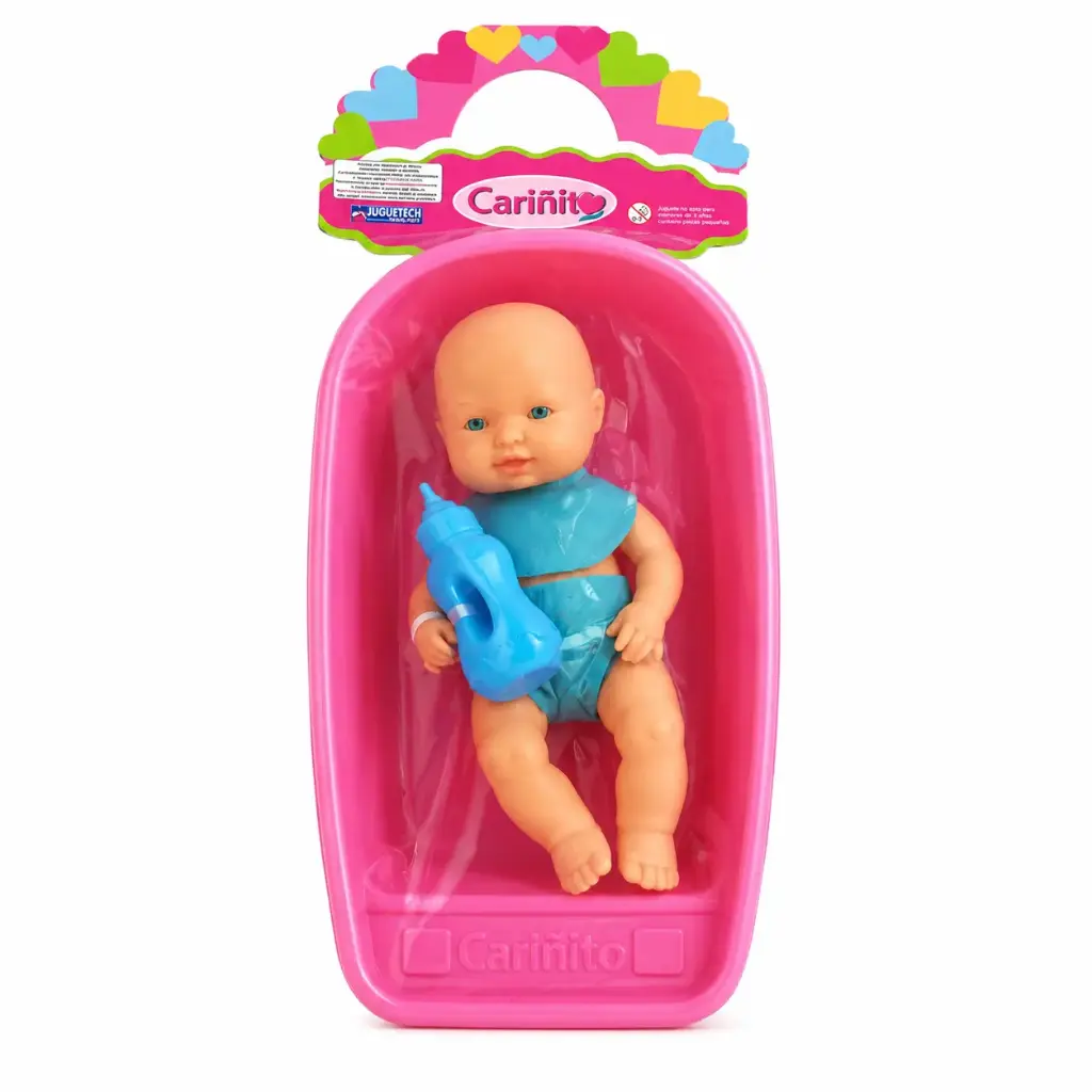 BEBE CARIÑITO NONI C/ MAMADERA Y BAÑERA E/ BO ( 700 )