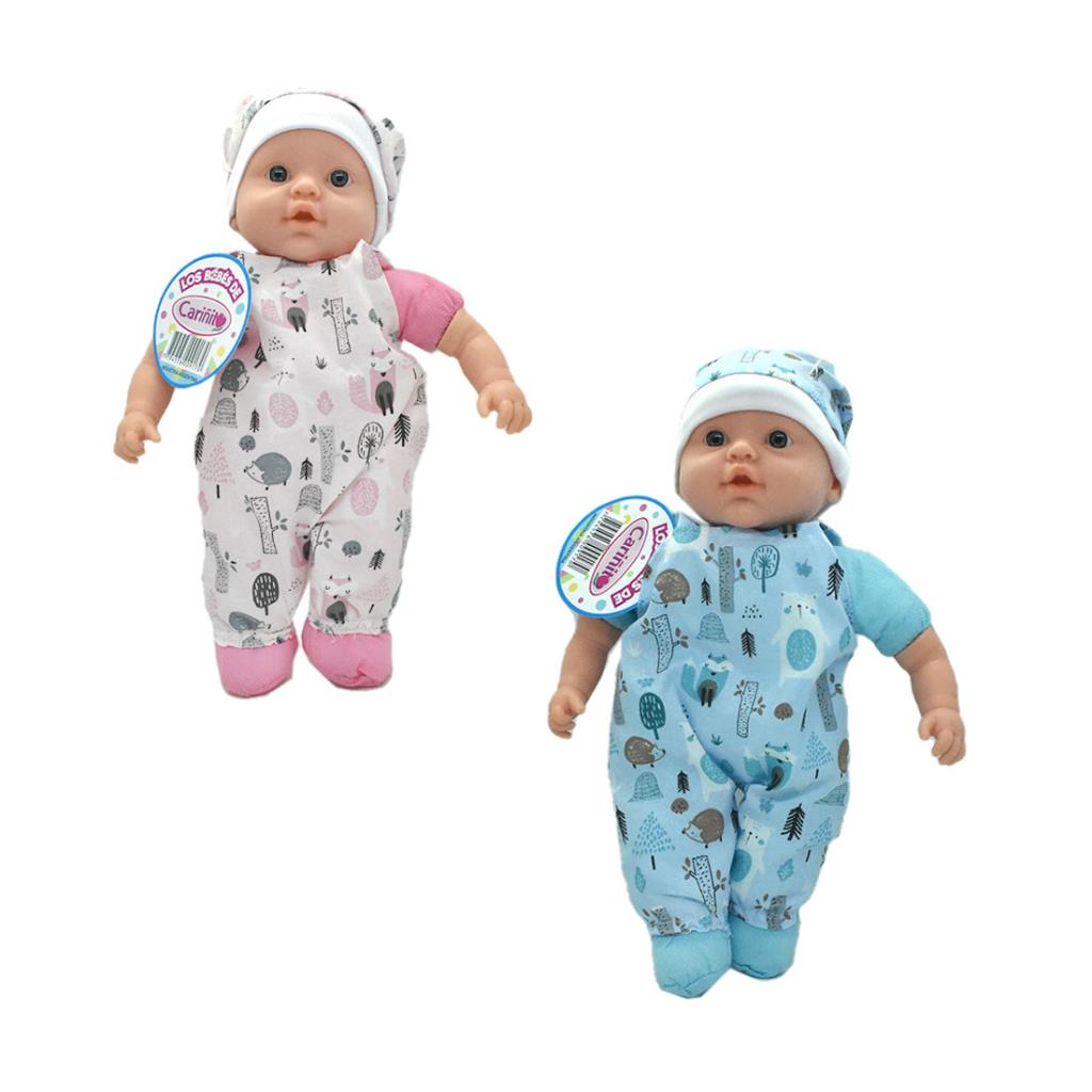 BEBE SOFT GRANDE C/ ENTERITO Y GORRO CARIÑITO 31cm ( 917 ) 